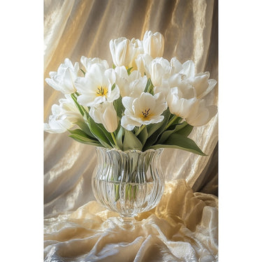 Flowers in a Glass Vase Canvas